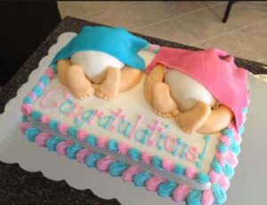 Seattle Washington-Twins-Baby_Butts-Sleeping-Designer-Cutey-Cake